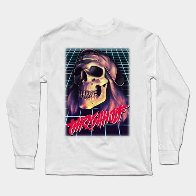 Thrashwolf Skull Long Sleeve T-Shirt by thrashwolf